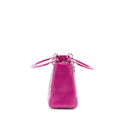 Dior Medium Lady Dior Python Pink