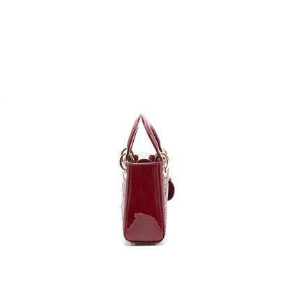 Dior Mini Lady Dior Patent leather Red with LGHW