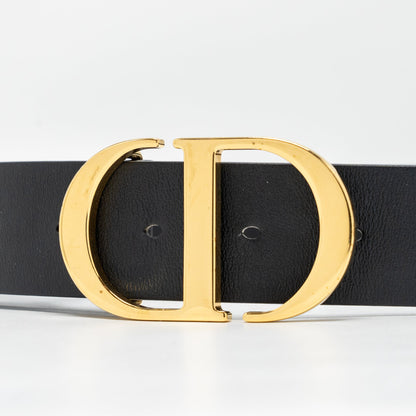 Dior size 75 30 Montaigne belt leather black