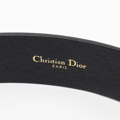 Dior size 75 30 Montaigne belt leather black