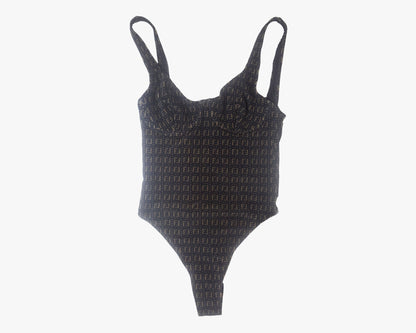 Fendi Stretch Jacquard-knit Underwire Swimsuit