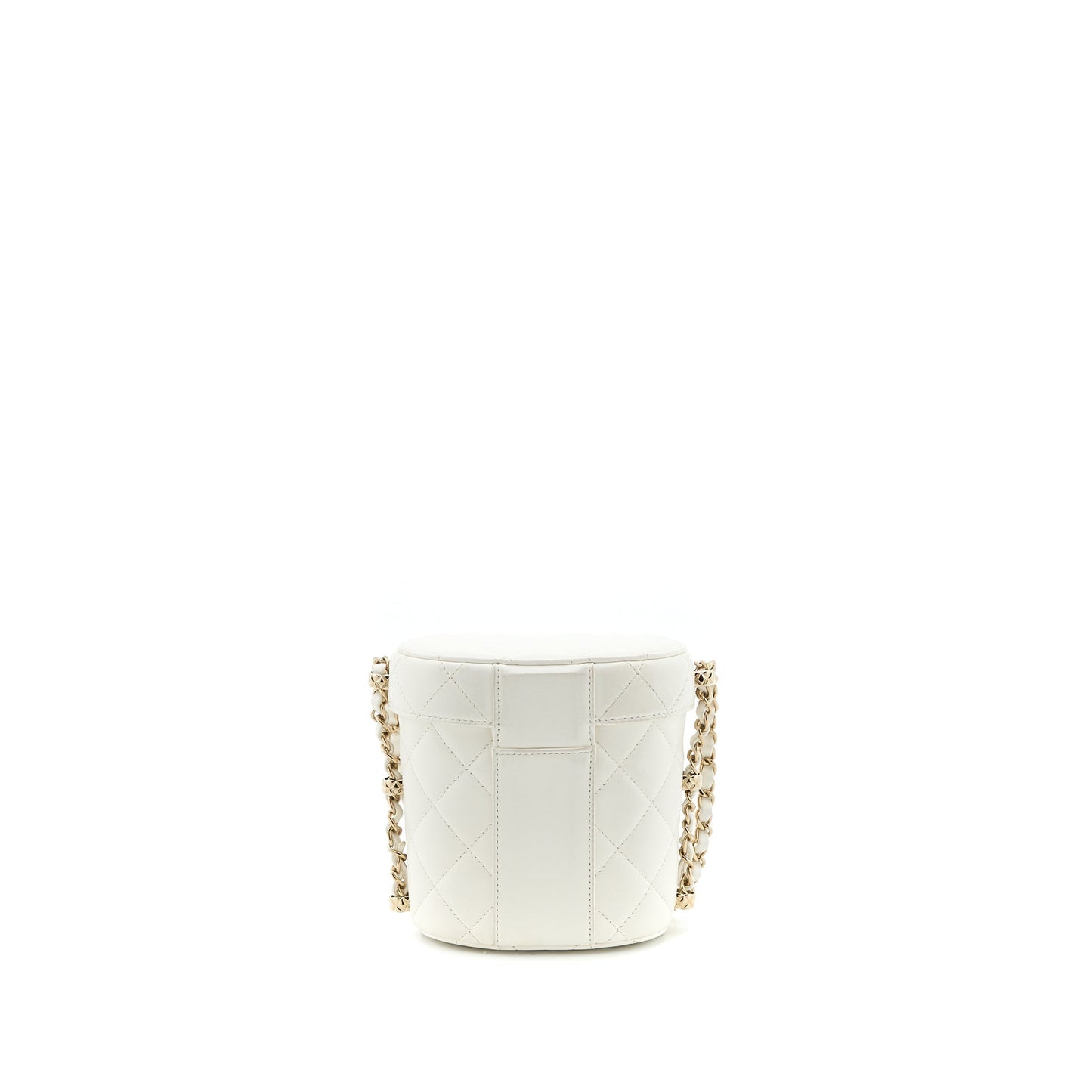 Chanel Small Vanity Case Lambskin White LGHW (Microchip)