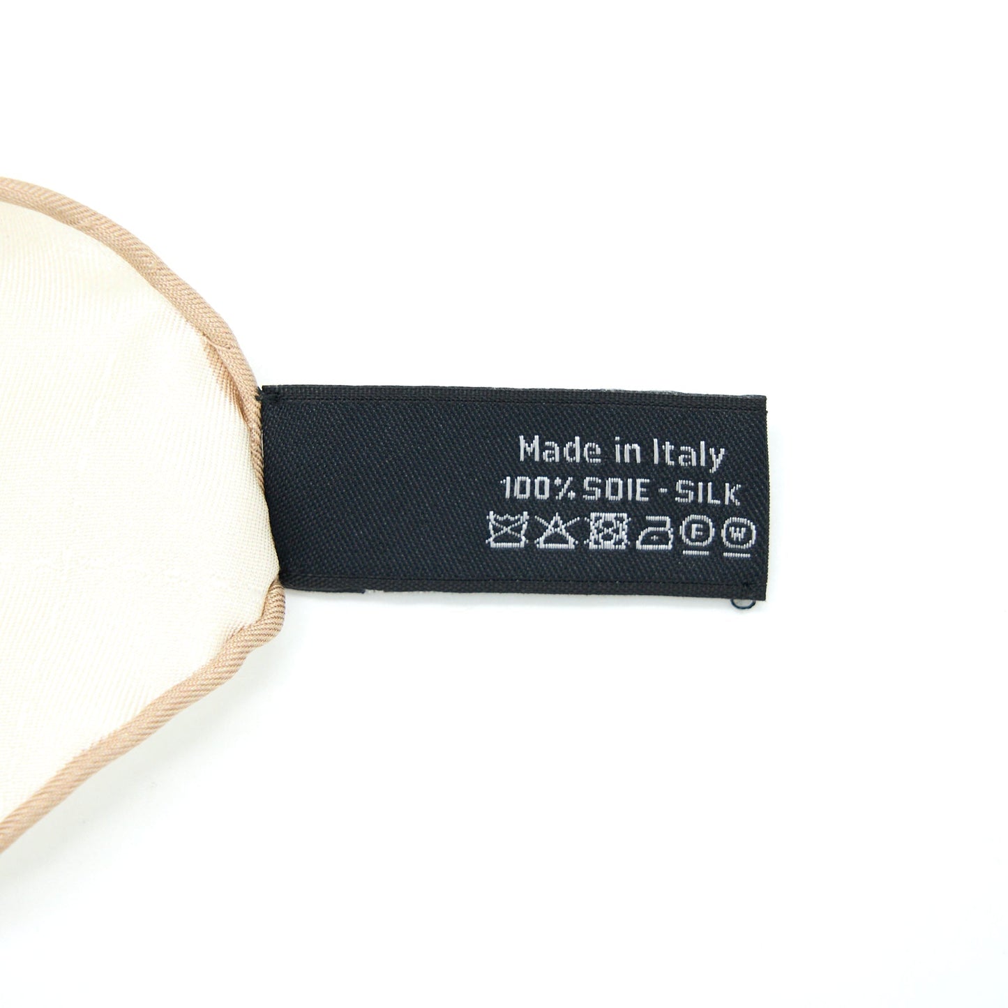 Chanel CC Logo Hair Tie Silk Twill Black/White