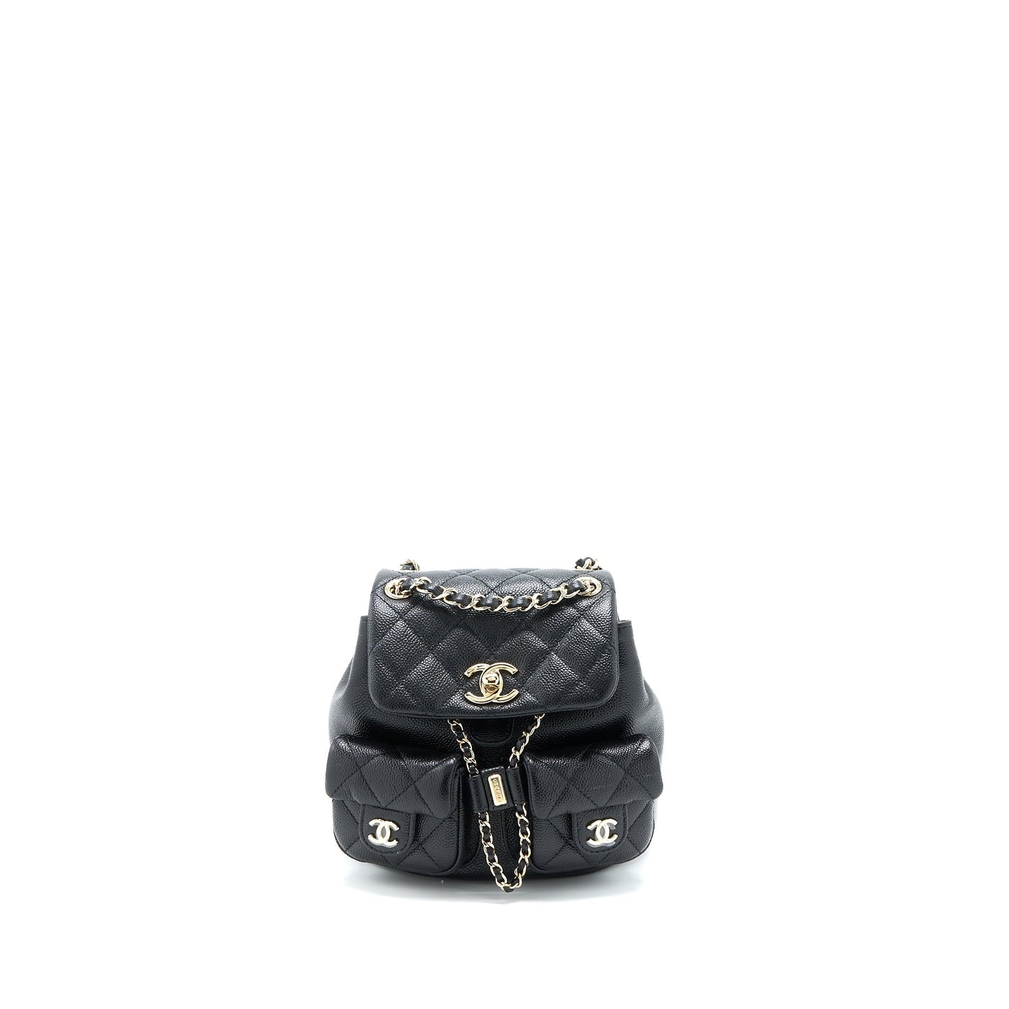 Chanel 23p Mini Triple Pack Backpack Caviar Black LGHW (Microchip)