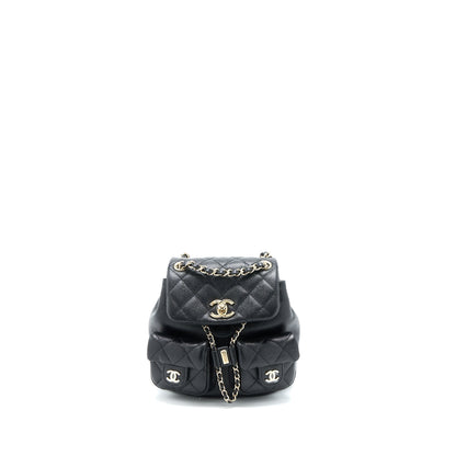 Chanel 23p Mini Triple Pack Backpack Caviar Black LGHW (Microchip)