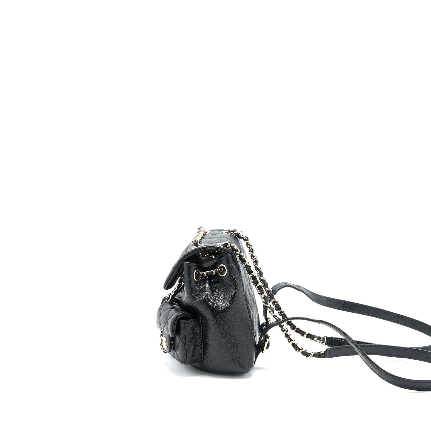 Chanel 23p Mini Triple Pack Backpack Caviar Black LGHW (Microchip)