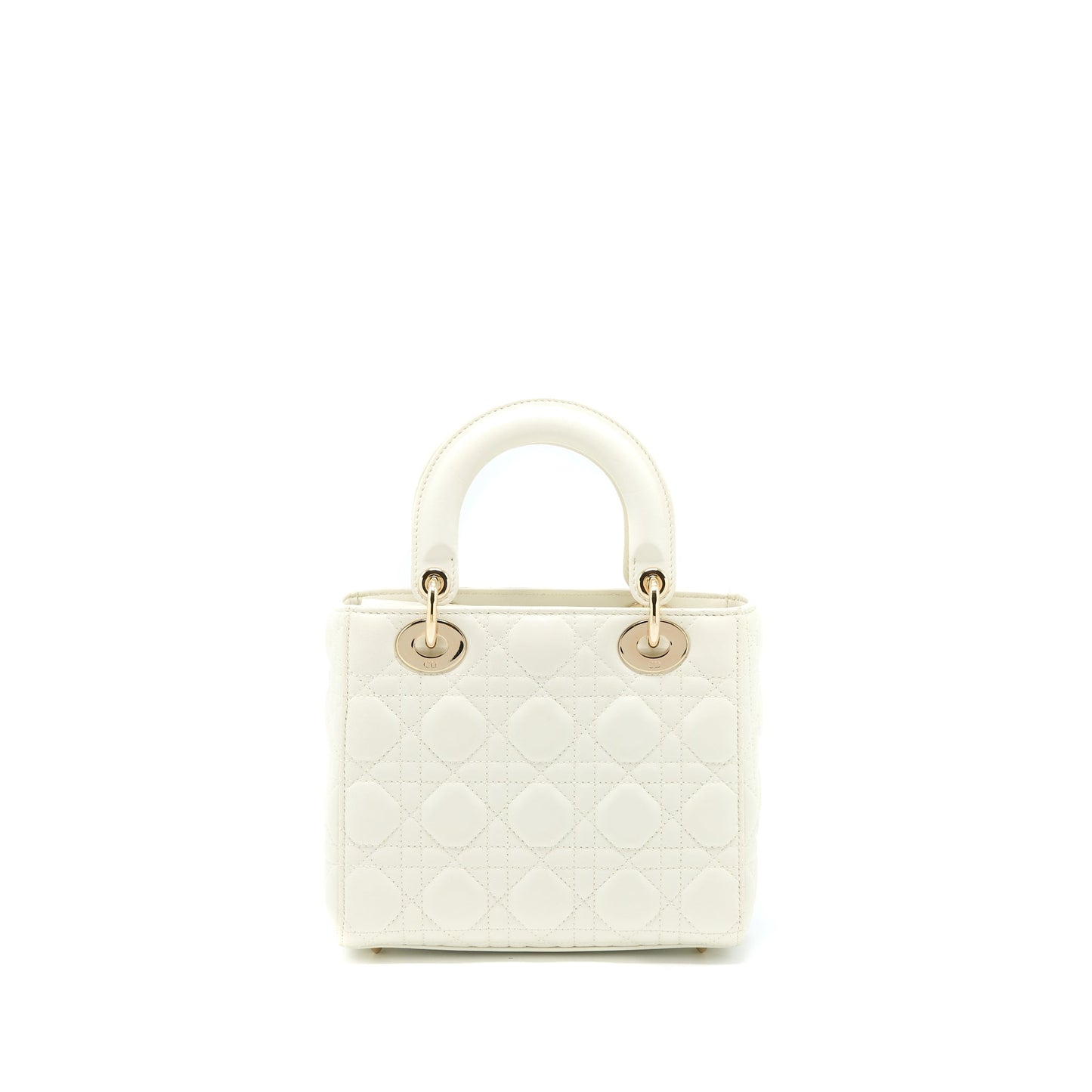 Dior Small Lady Dior My ABCDior Purse Lambskin White