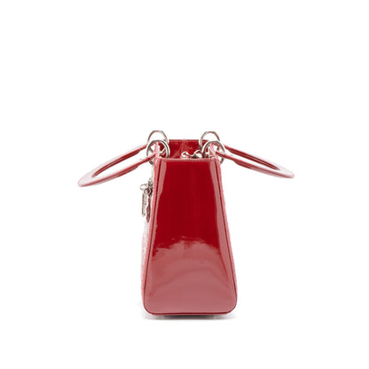Dior Medium Lady Dior Patent Leather Red
