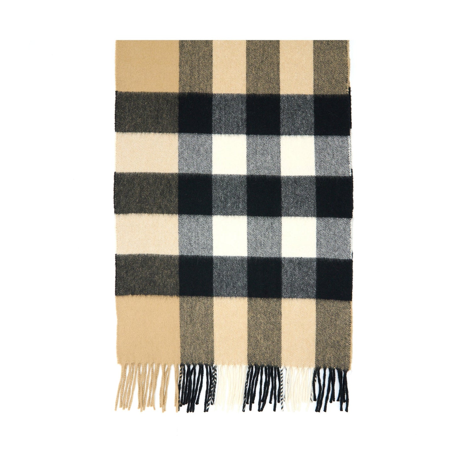 Burberry Check Cashmere Scarf Archive Beige