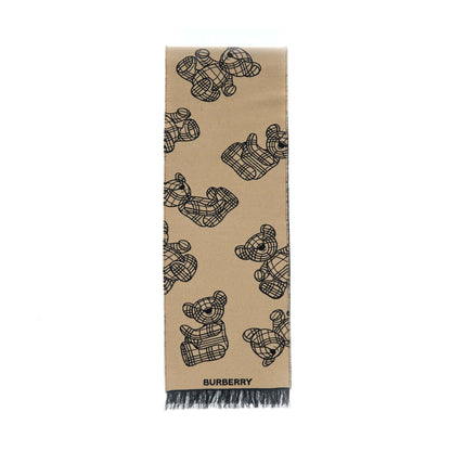 Burberry Kids Thomas Bear Wool Jacquard Scarf 127 x 20cm