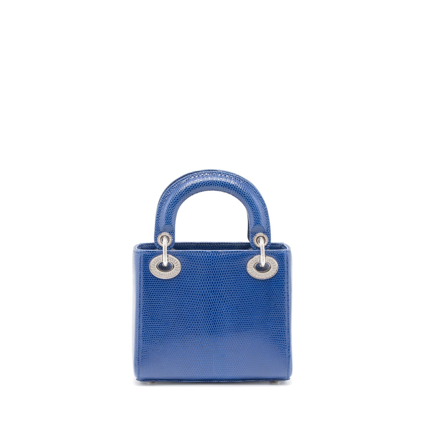 Dior Mini Lady Dior Lizard Blue Crystal
