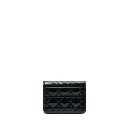 Dior Mini Miss Dior Flap Purse Patent Black