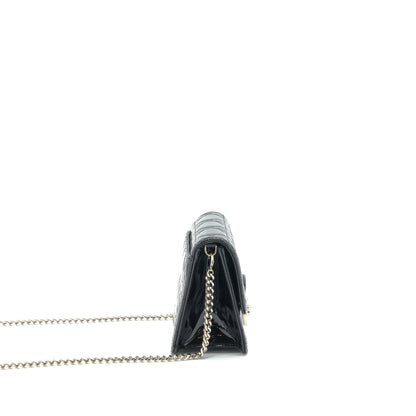 Dior Mini Miss Dior Flap Purse Patent Black