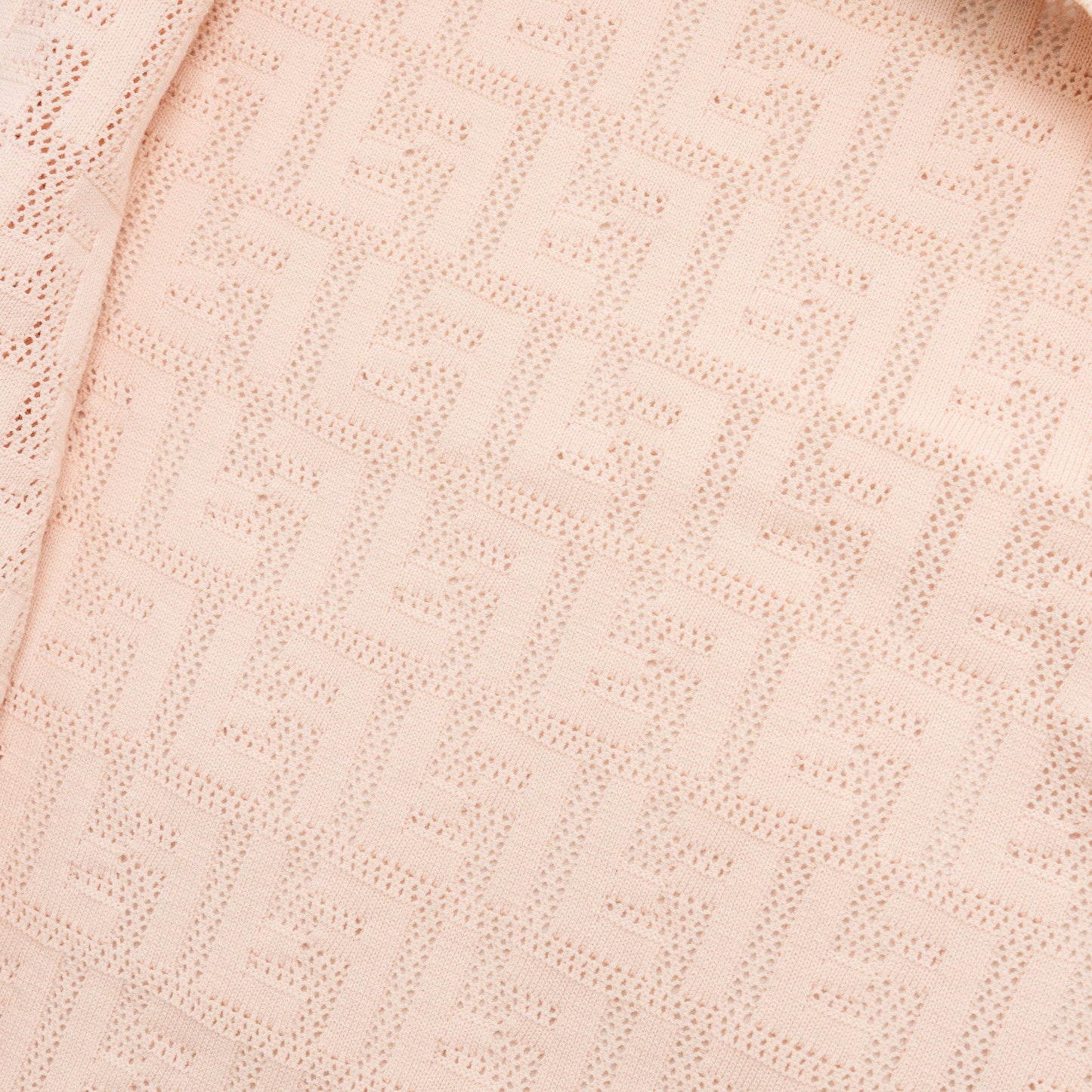 Fendi Size 36 Naomi Cropped Cardigan Viscose Pink