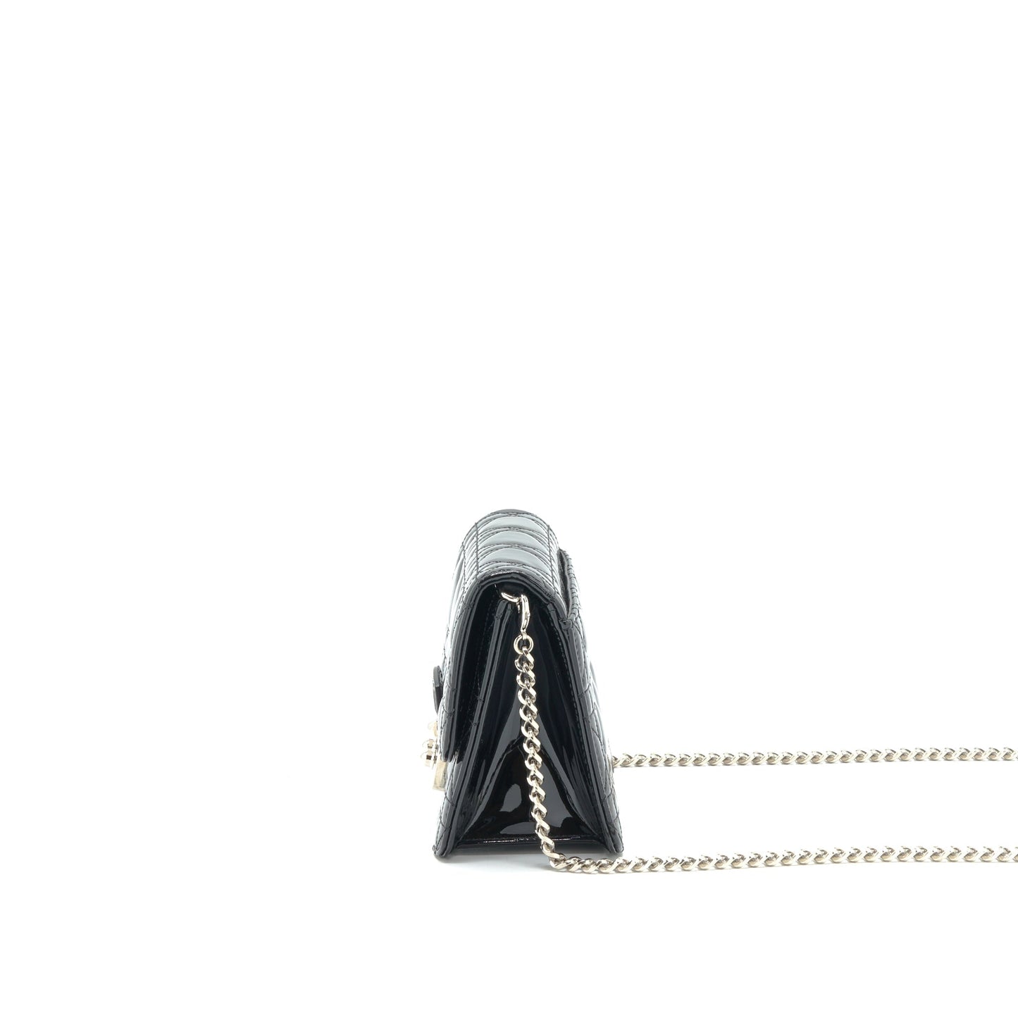Dior Mini Miss Dior Flap Purse Patent Black