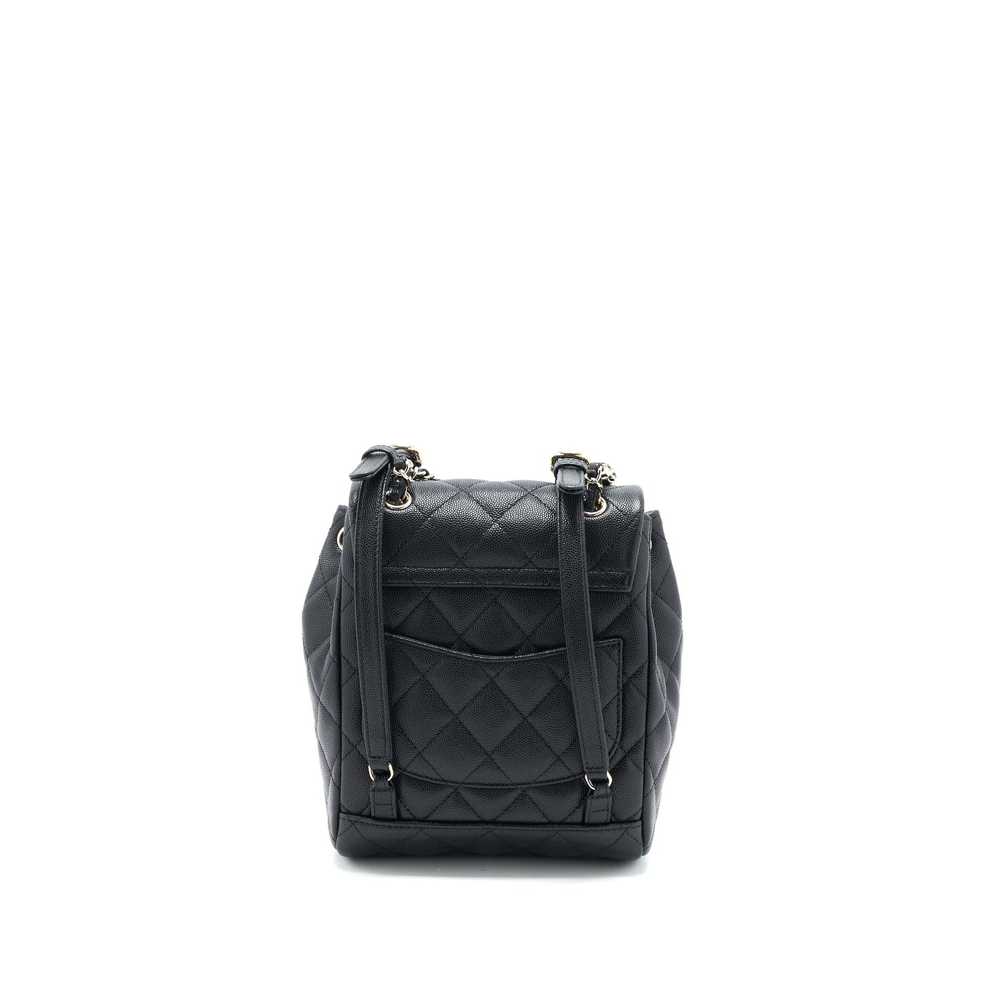 Chanel 23p Mini Flap Backpack Caviar Black LGHW (Microchip)