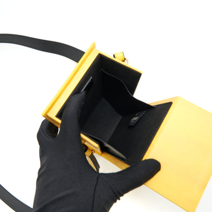 Fendi Vertical Box Mini Purse Yellow/ Black