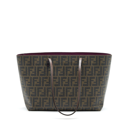 Fendi Monogram Leather Shopper Tote Bag