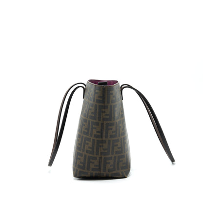 Fendi Monogram Leather Shopper Tote Bag