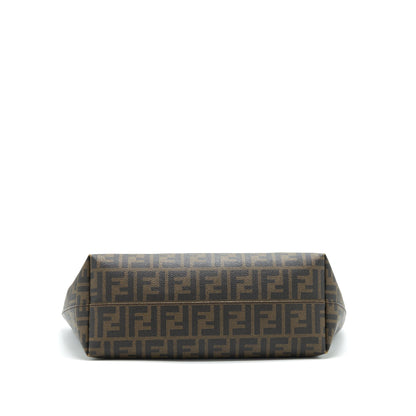 Fendi Monogram Leather Shopper Tote Bag