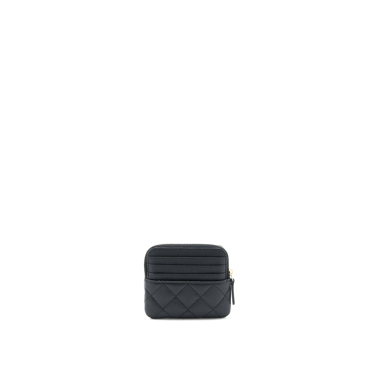 Chanel 23C Zipped Coin Purse Caviar Black LGHW (Microchip)