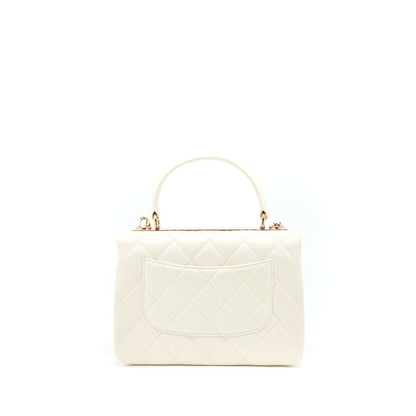 Chanel Small Trendy CC Lambskin White RGHW (Microchip)