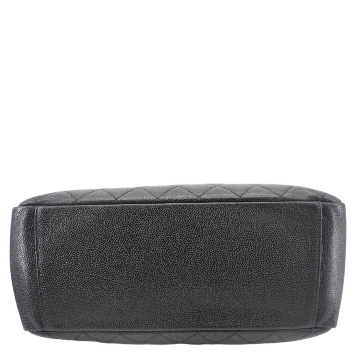CHANEL Grand Shopping Quilted Leather Tote Bag Black