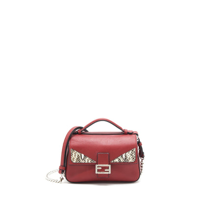 Fendi Micro Monster Baguette Purse red