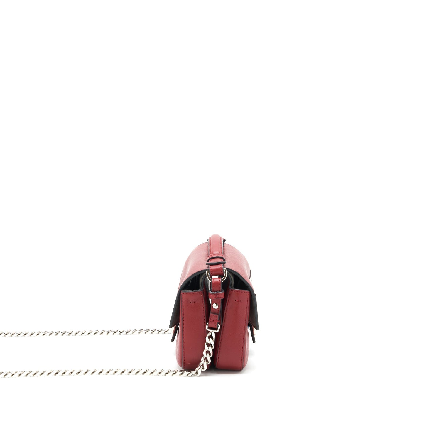Fendi Micro Monster Baguette Purse red