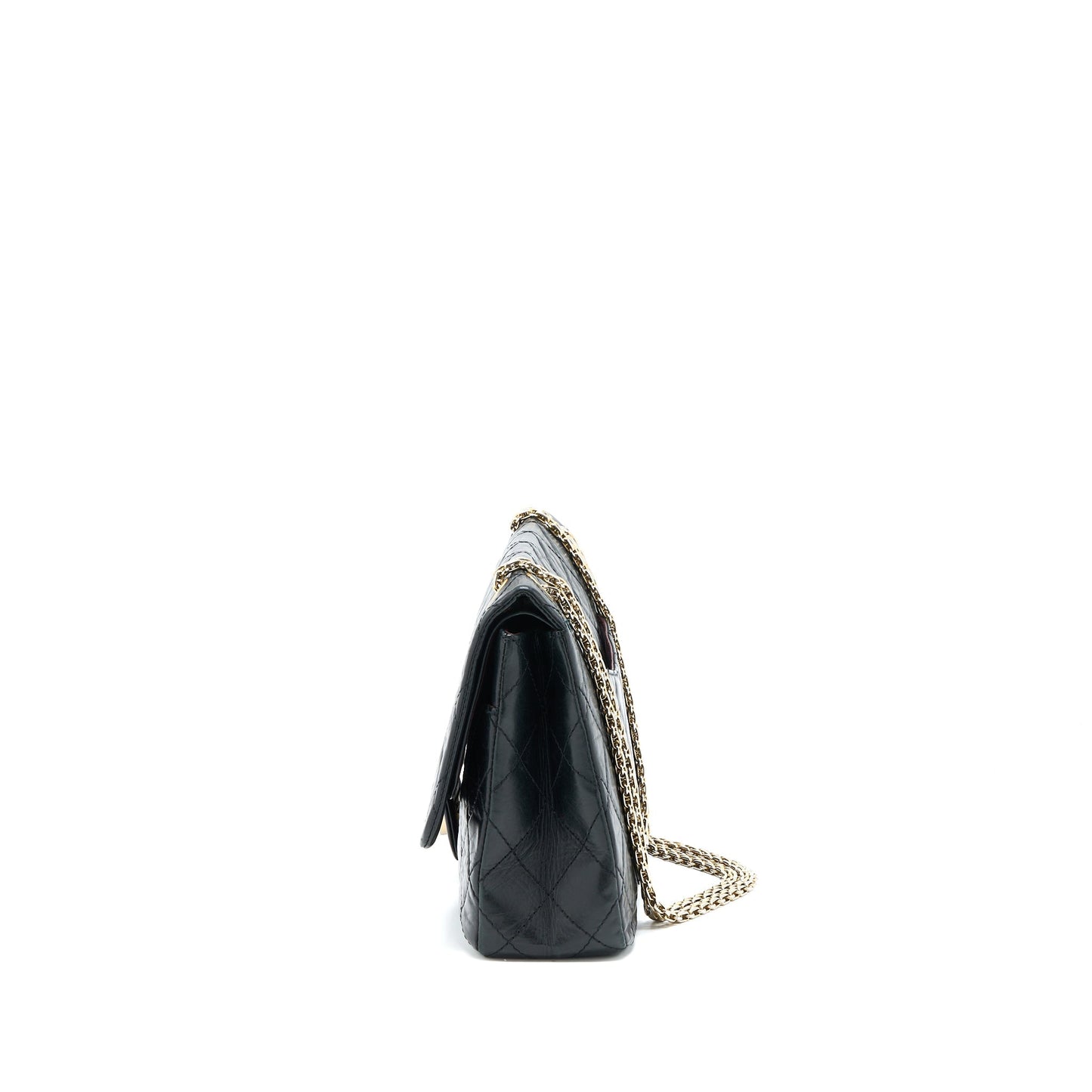 Chanel 2.55 227 Maxi Reissue Flap Bag Aged Calfskin Black LGHW