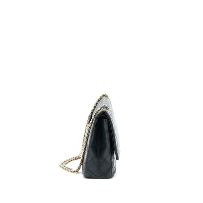 Chanel 2.55 227 Maxi Reissue Flap Bag Aged Calfskin Black LGHW