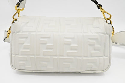 Fendi Baguette in White Nappa Leather