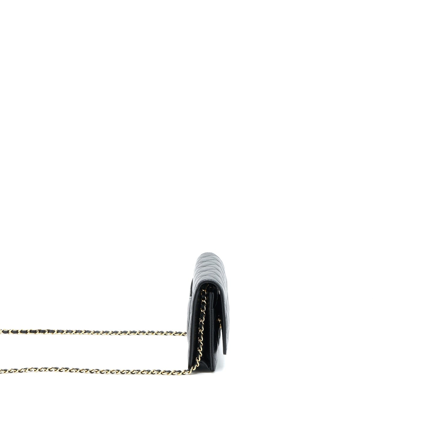 Chanel Classic Wallet on Chain Caviar Black GHW (Microchip)