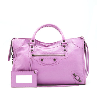 Balenciaga Classic City Purse Purple