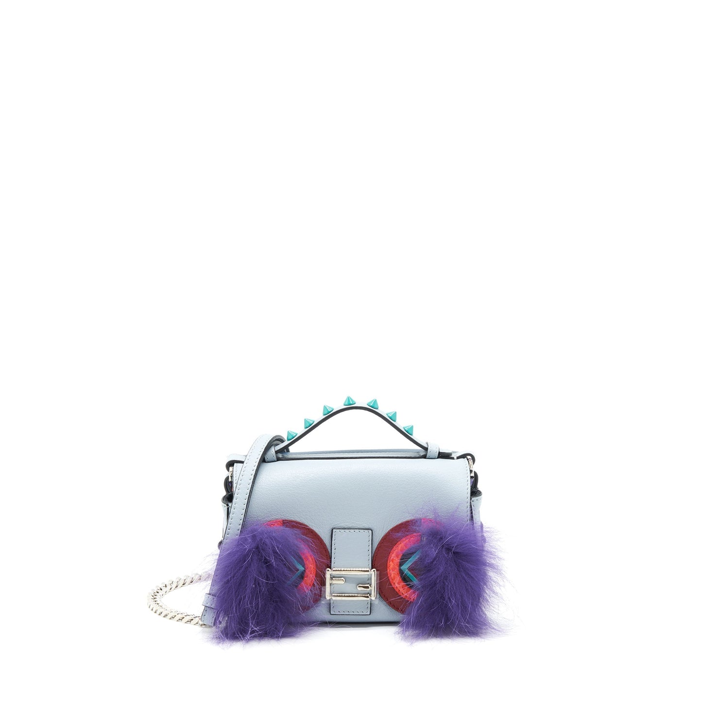 Fendi Micro Baguette Monster Double sided Purse Multi colour
