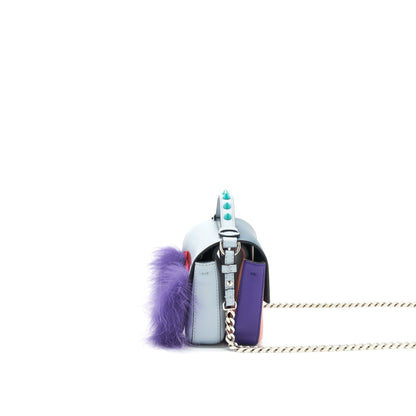 Fendi Micro Baguette Monster Double sided Purse Multi colour
