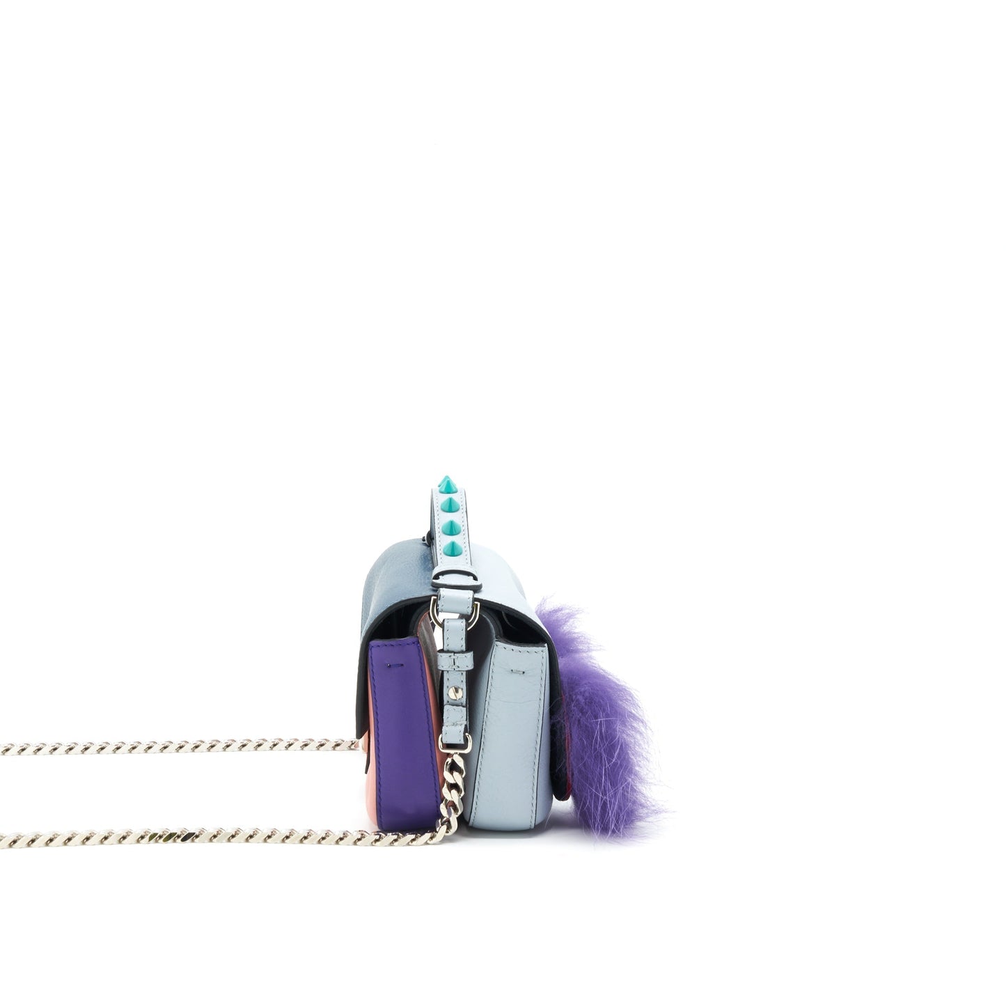 Fendi Micro Baguette Monster Double sided Purse Multi colour
