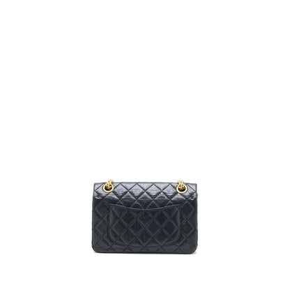 Chanel Mini 2.55 Reissue Flap Bag Aged Calfskin Black Brushed GHW (Microchip)