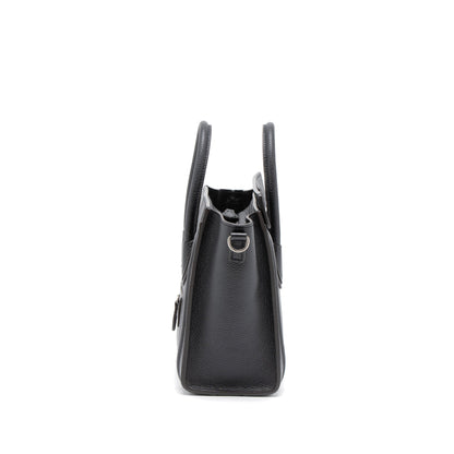 Celine Nano Luggage Purse Calfskin Black