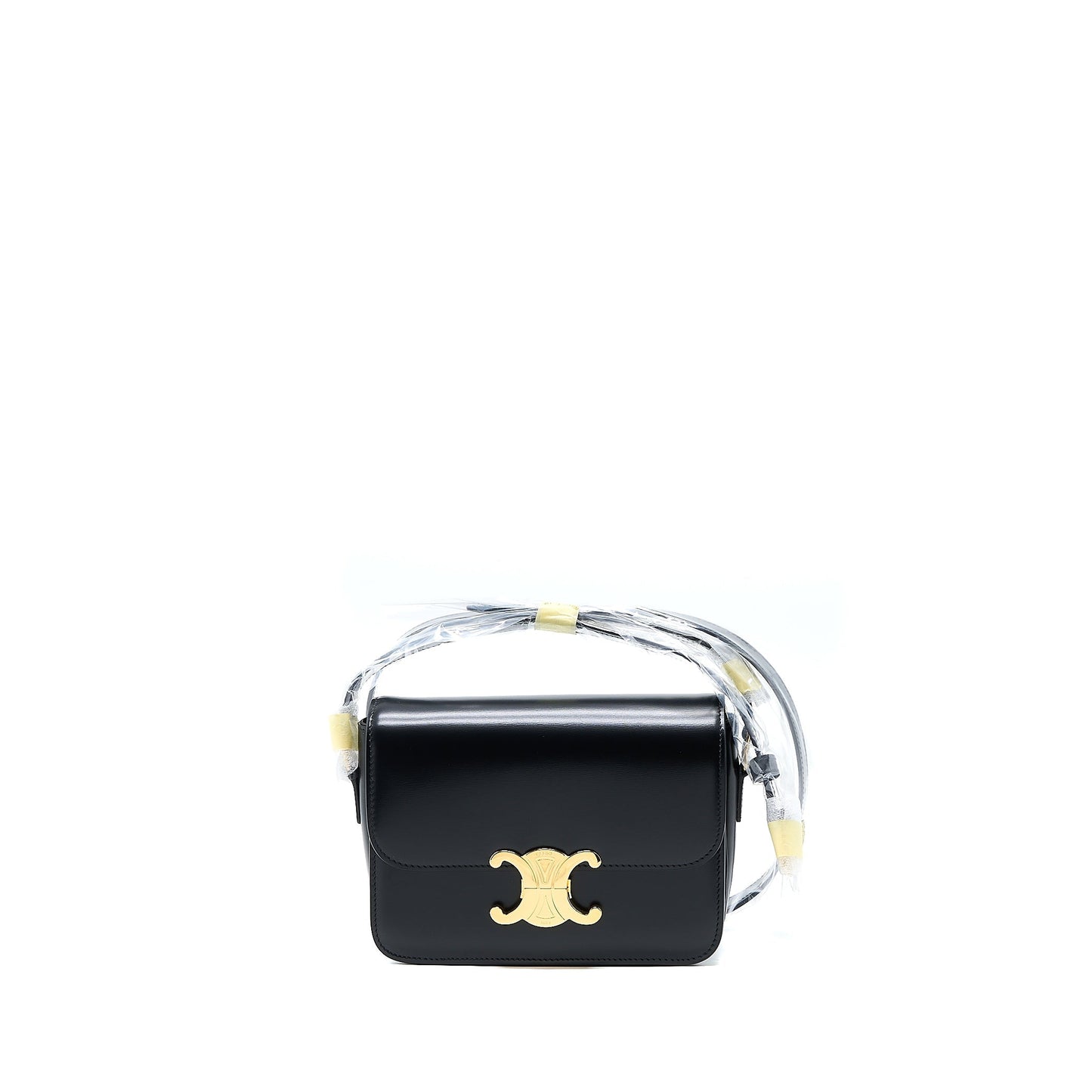 Celine Teen Triomphe Mini Purse Calfskin Black