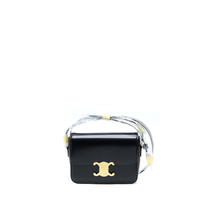 Celine Teen Triomphe Mini Purse Calfskin Black