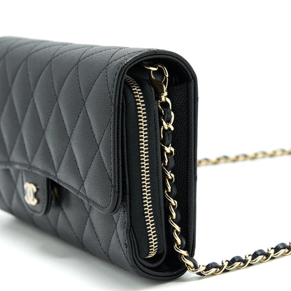 Chanel 3 In 1 Wallet On Chain Black Caviar LGHW