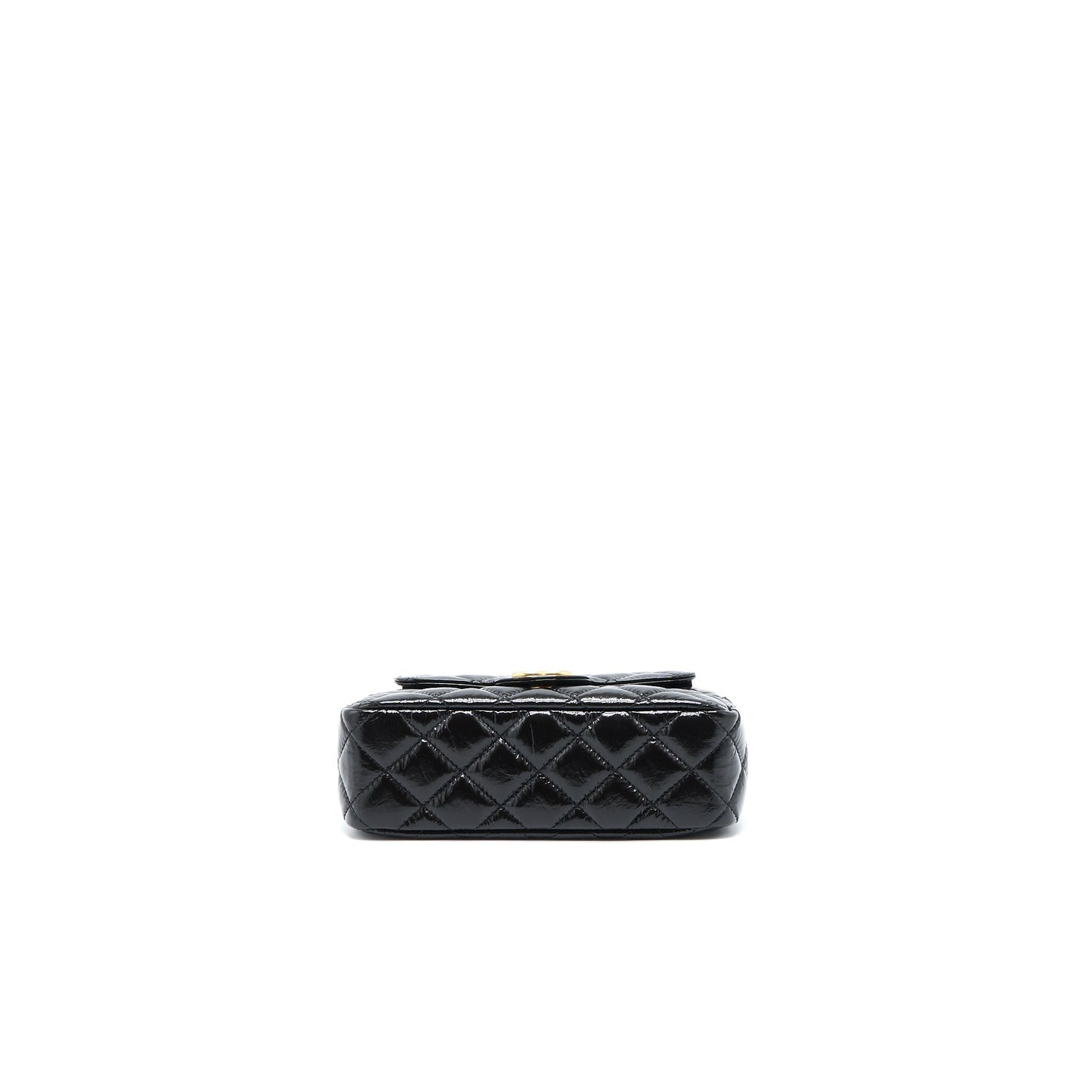 Chanel 23c Small Hobo Bag Shiny Calfskin Black Brushed GHW (Microchip)