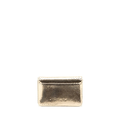 Dior Flap Purse with Chain Python Gold