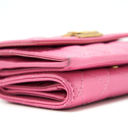 Chanel Boy Small Wallet Pink Brushed Lambskin GHW