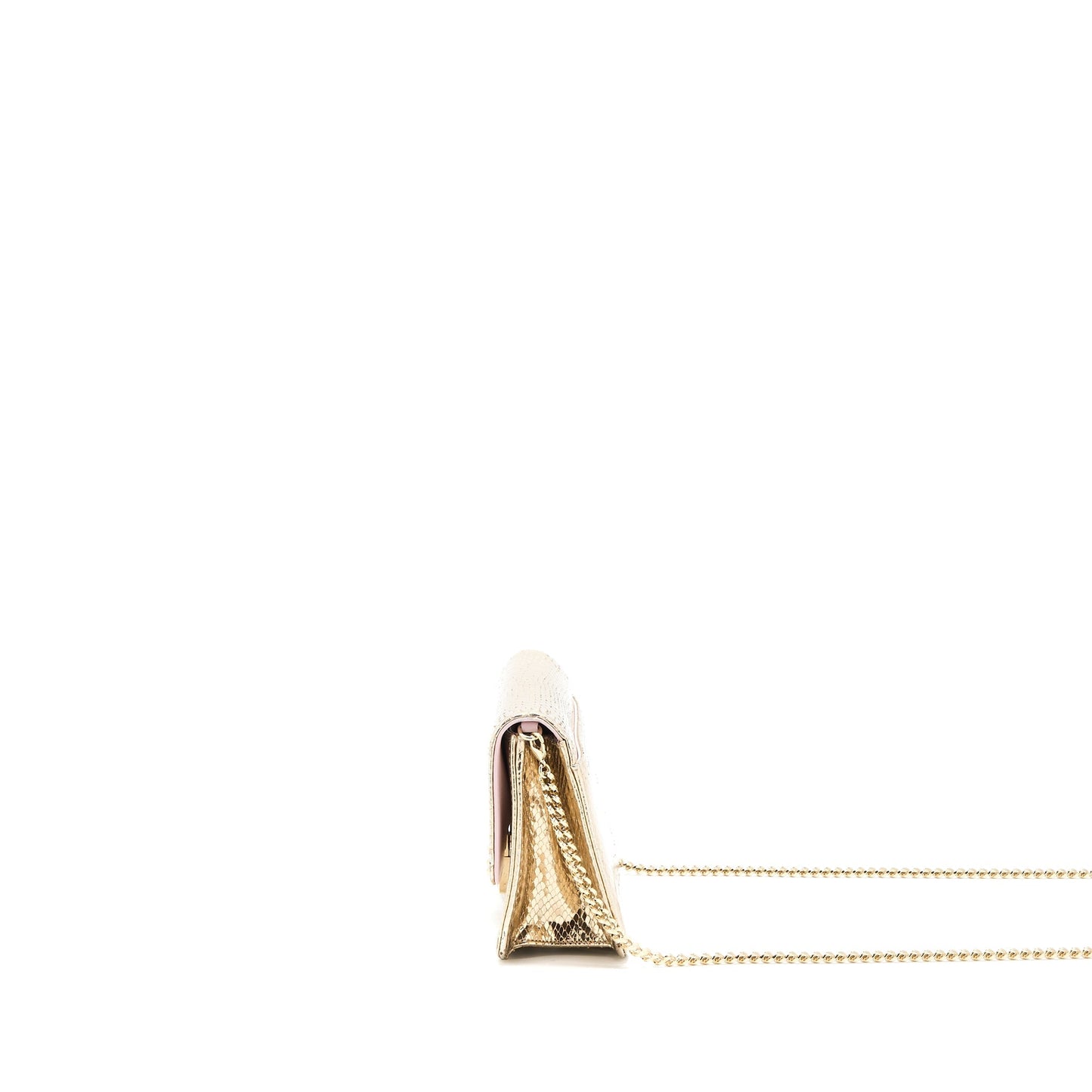 Dior Flap Purse with Chain Python Gold
