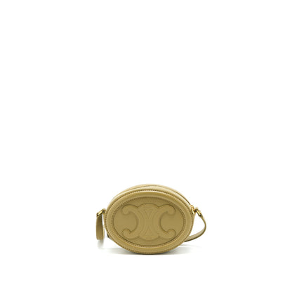 Celine Crossbody Oval Purse Calfskin Olive