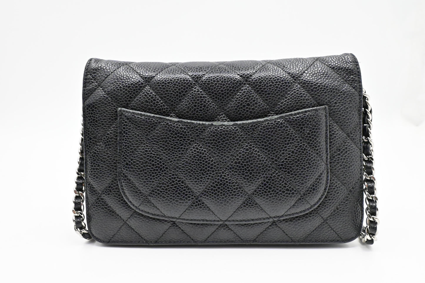 Chanel Wallet on Chain in Black MattelassÃÂ© Caviar Leather