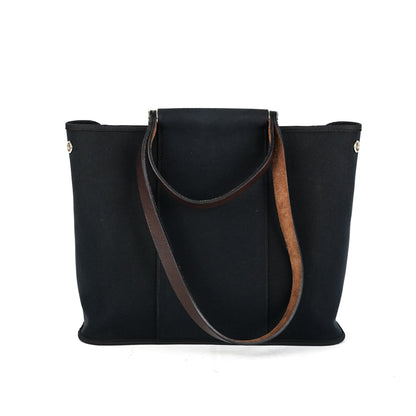 Hermes Canvas Bag Black - M Stamp