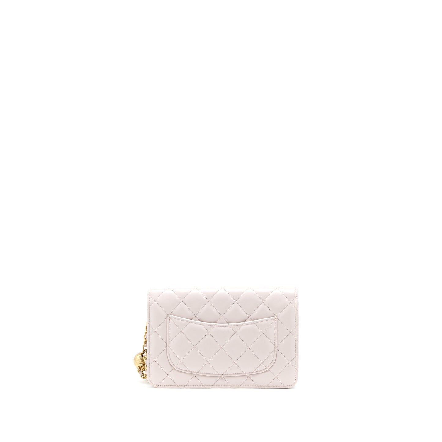Chanel Pearl Crush Wallet on Chain Lambskin Lialic/Light Purple Brushed GHW (Microchip)